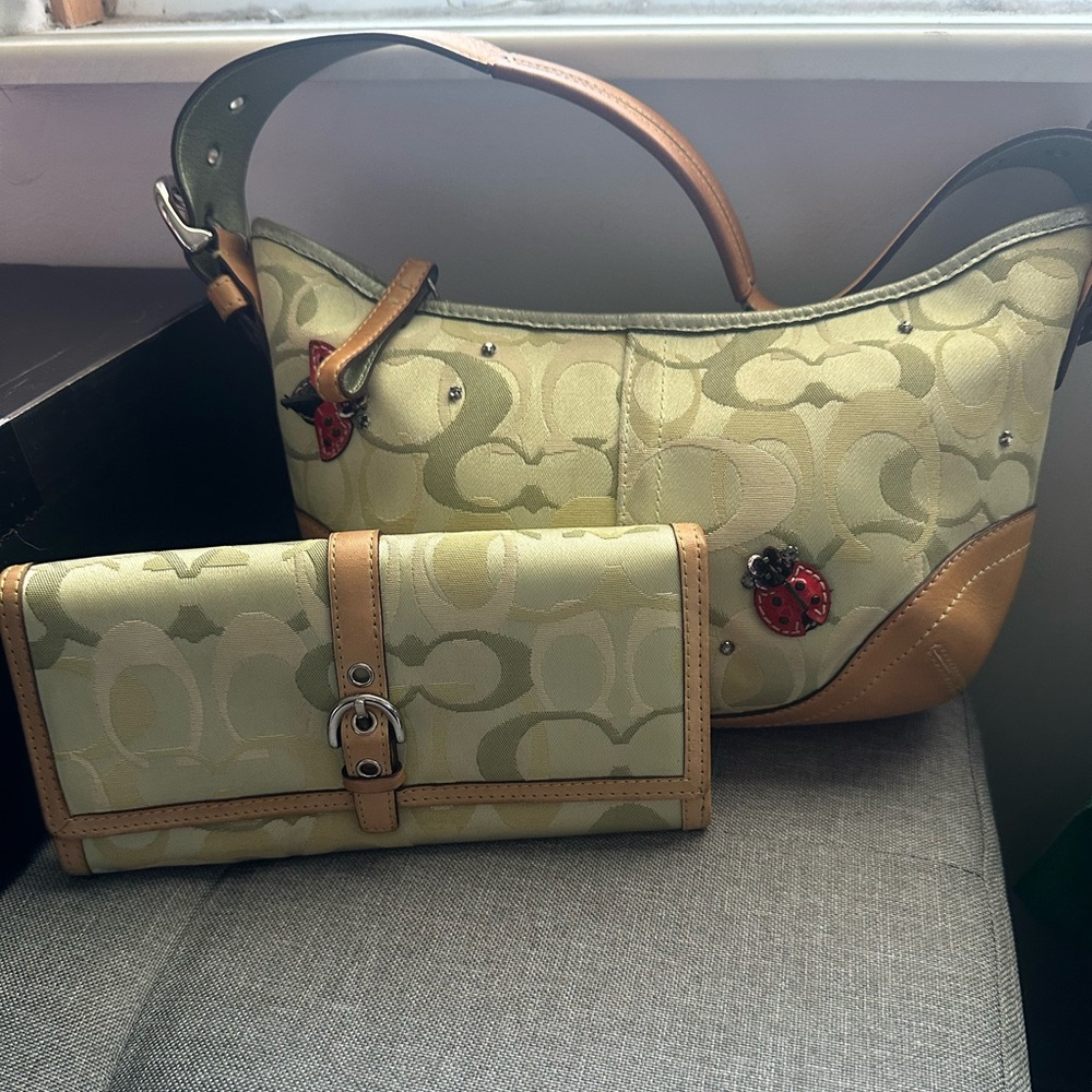 🐞SOLD Vintage Coach 2004-2005 Ladybug Bag + Matching Wallet